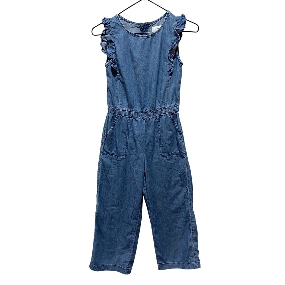 Old Navy Girls Blue Ruffle Sleeve Romper Size Large (10-12yrs)